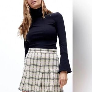 EUC Free People Intimately Sydney Bell Sleeve Turtleneck Black Ribbed XS